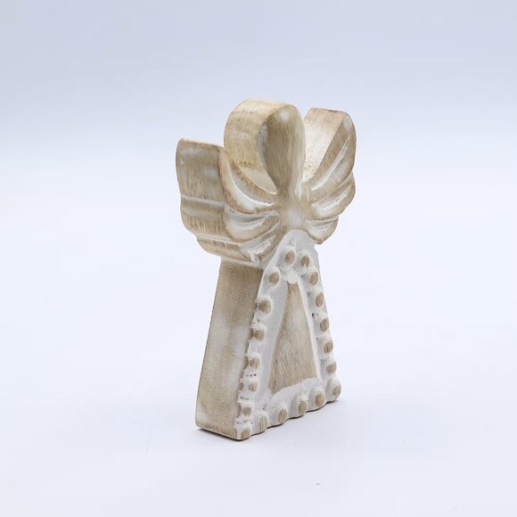 Mango Wood Angel - Whitewash - Picture 2 of 3